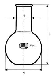 Flat bottom flask, narrow neck