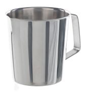 Mérőpohár, füllel, kiöntővel, 500 ml, (kancsó-forma), Ø90x125 mm, beosztás 100 ml-enként