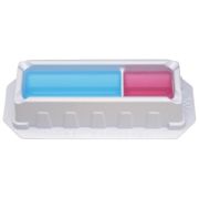 VistaLab reagens tálka, 2 részre osztott, 25 ml, PS, fehér, steril, 100 db / csomag