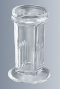 Staining jars acc. to Coplin, glass, 5 places, standing