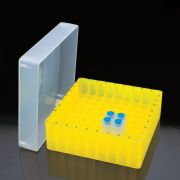 Rack for microtubes and cryotubes, 9x9, yellow