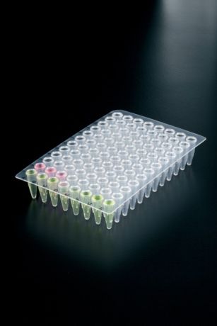 PCR plate made of flexible material, with 96 350 µl wells