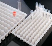 Single use rack for 13 mm tubes