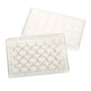 24 lyukú sejttenyésztő lemez fedéllel, üveg aljú, 0,78cm2, felületkezelt, steril, egyesével csomagolt, 5 db / csomag