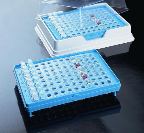 Combined rack for PCR tubes, strips, plates