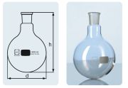 Round bottom flask with standard ground joint, without stopper, 1.000 ml, NS 29/32