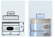 Weighing bottle with ground lid, high form, 45 ml