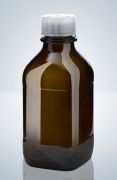 Barna üveg, négyszögletes, 1.000 ml. diszpenzerhez, digitális bürettához