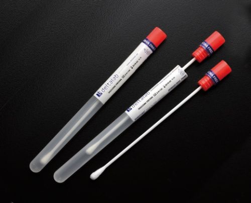 Sterile sampling swab in labeled storage tube