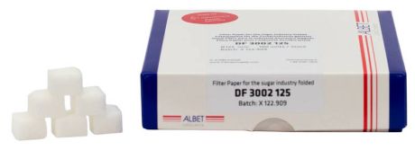 Filter papers for sugar analysis in the food industry