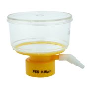 Filter for bottle tops, 250 ml, PES filter 0.45µm, 75mm diameter, sterile, individually wrapped, 24 pcs / pack