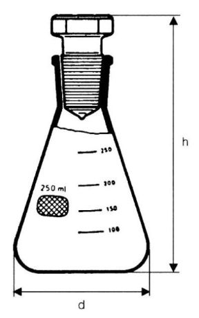 Iodine flask with glass stopper