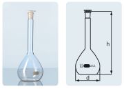Volumetric flask with glass stopper, Class A, 500 ml, NS 19/26