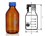 Laboratory bottle 250 ml, SIMAX brown glass