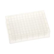 96-well deep well plate, untreated, 2 ml, PP, square hole, V-bottom, sterile, 25 pcs/pack
