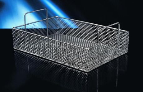 Műszertálca, sűrű dróthálós