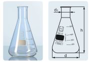 Erlenmeyer flask, narrow neck, 25 ml