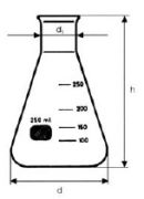 Erlenmeyer flask, narrow neck, graduated, 5000 ml, Simax glass