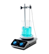 AREX 5 digital heating magnetic stirrer with PT100 probe, rod and clamp