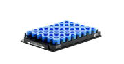 XLX500 500 µl (tissue) cryotube with external thread, bottom 2D code, side HR code, blue cap, sterile, automation-friendly rack with left-side code, 48 pc x 10 rack / case