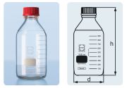 Laboratory bottle without cap, clear, 500 ml