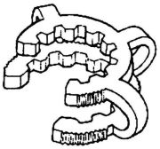 Joint clip, brown, NS 45