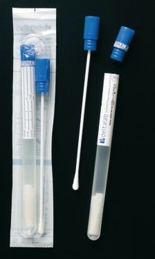 Transport media, sterile, labeled, with sampling swab, also for Covid-19!