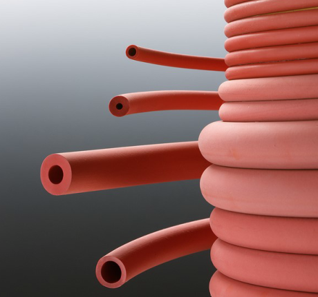 Rubber tube for vacuum, red
