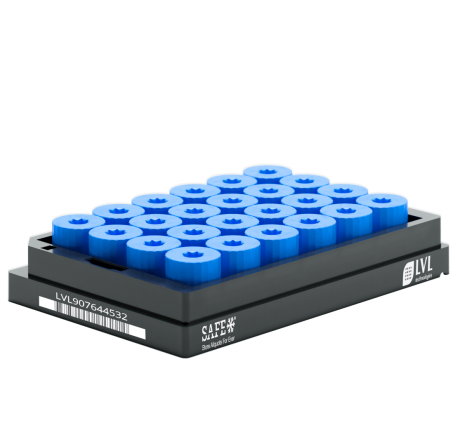 XXLX2000 tubes with screw cap in rack