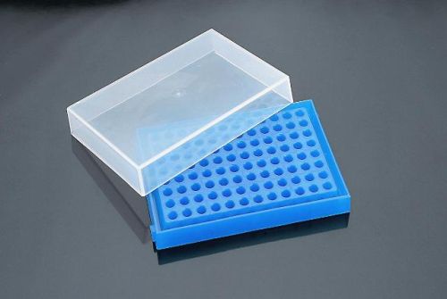 PCR workstations with transparent lid, removable rack, in several colors