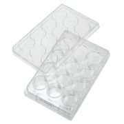 12-well cell culture plate with lid, untreated, sterile, individually wrapped, 100 pcs/pack
