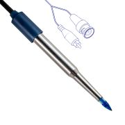 pH elektróda, 2 PORE STEEL T, 0 - 14 pH, 0 - 80 °C, fix/BNC kábellel, NTC 30 hőmérséklet szenzorral