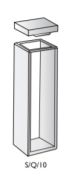 S/Q/10 Quarz kuvette, 10 mm of pathlength, 2 pcs