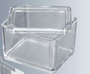 Glass dish with cover 105 x 85 x 70 mm