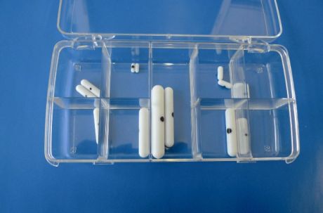 Magnetic stirring bar set, 14 pc turbo cylindrical