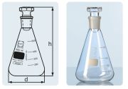 Iodine flask, 100 ml, with glass stopper NS 29/33