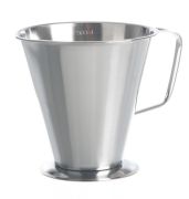 Fém mérőkancsó peremmel, füllel, 1500 ml, (kúpos forma) Ø150×160 mm, beosztás 100 ml-enként