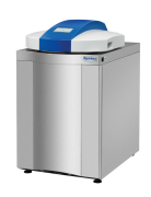 Systec VX-120 G2 típusú vertikális autokláv érintőképernyővel, 120 literes nettó kamratérfogattal.