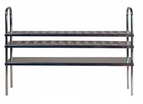 Standing tube rack for stainless steel tanks