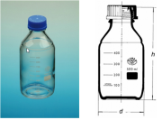 Laboratóriumi üveg, kék kupakkal, 10.000 ml, Simax