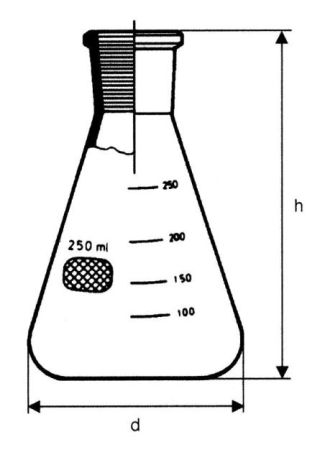 Erlenmeyer lombik normál csiszolatos, dugó nélkül, DURAN