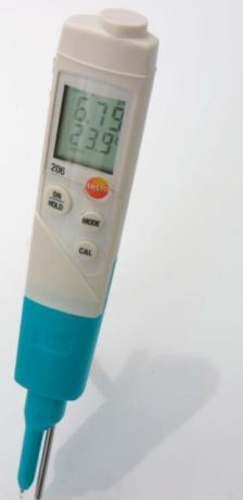 TESTO 206 típusú zseb pH2 mérõ cserélhető mérőszondával