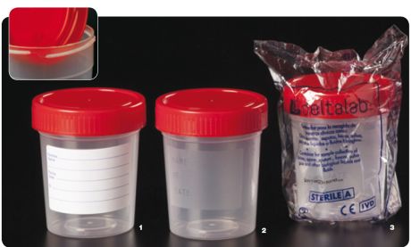 Urine collection containers, 120 ml