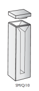 SM/Q/10 quartz kuvette, 10 mm of path length, with lid