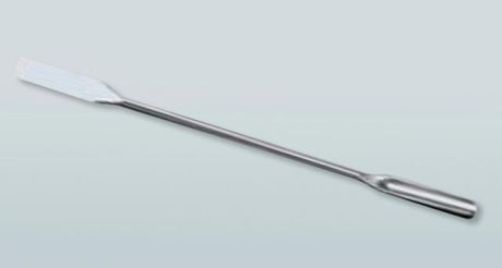 Micro scoop spatula, half-rounded