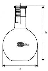 Flat bottom flask with joint