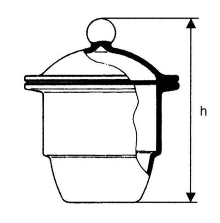 Exszikkátor üveggömbös fedővel, plancsiszolattal
