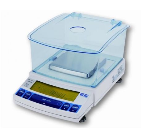 SHIMADZU UW digital balance with optional windbreak