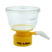 Filter for bottle tops, 150 ml, PES filter 0.45µm, 50mm diameter, sterile, individually wrapped, 24 pcs / pack