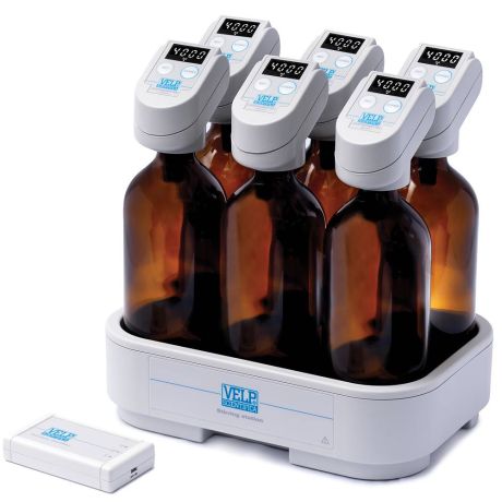 BOI RESPIROMETRIC 6 tagú rendszer mágneses keverővel, külső adatgyűjtővel